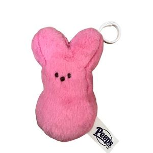 Pink peep keychain